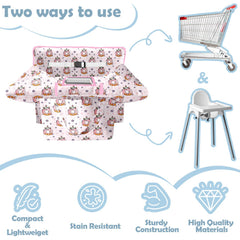Polovillae grocery cart cover with pockets for accessories and toys