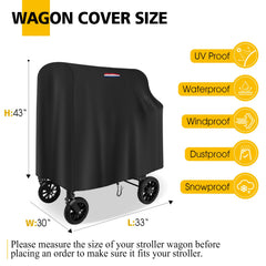 POMER wagon cover with a tight drawstring for secure, weather-ready outdoor use