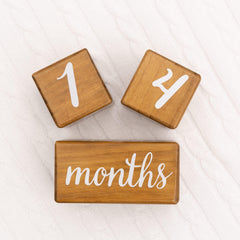 Pondering Pine week milestone blocks for weekly growth updates in neutral tones.