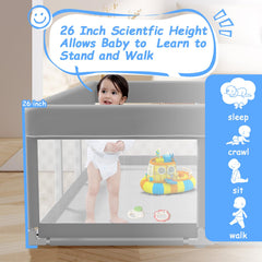 Poodee playpen frame uses durable, BPA-free fabric for peace of mind.