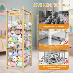 POOSIDE zoo style elastic bands secure plushies for quick cleanup