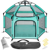 POP 'N GO PLAYPEN sun canopy shields baby during outdoor play