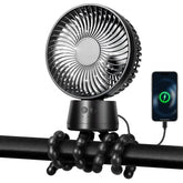 POPERFUN 50H portable stroller fan battery shows all-day power for outdoor use.