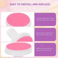 POPETPOP safe-abrasive-pads designed for delicate baby nails.