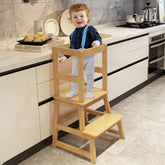 Popin Lover kitchen step stool with anti-toppling design supports safer toddler rising.