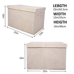 Popoly reinforced handles on the large toy box for easy carrying.