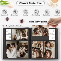 Popotop photo album features 50 pages and 100 pockets for a wide memory collection.