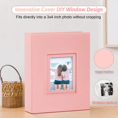 Popotop photo album double front window displaying a photo while protecting others.