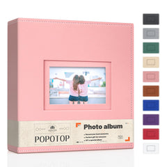 Popotop photo album leather cover shows durable elegance for memories