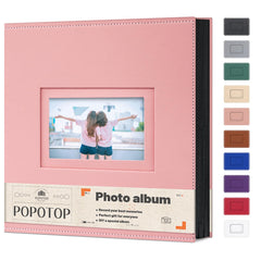 Popotop leather hardcover album protects memories with durable, aging-resistant binding.