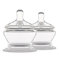 PopYum Stage 1 slow-flow nipple two-pack for newborn feeding