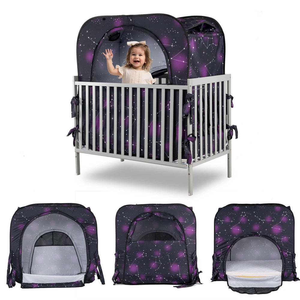 Porayhut pop-up baby privacy bed tent blocks light for peaceful naps
