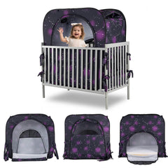 Porayhut pop-up baby privacy bed tent blocks light for peaceful naps