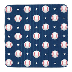 Poream baseball blue baby swaddle blanket gently cocoons newborns for calm sleep.