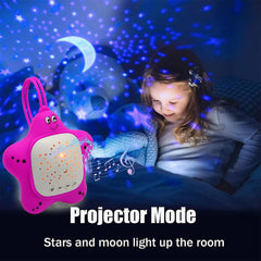Portable Baby White Noise Sound Machine with projector active.