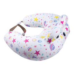 Portabuddy inflatable nursing pillow folded for travel and space-saving comfort.