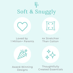 Posh Peanut bamboo viscose fabric provides breathable, buttery-soft sleepwear for babies.