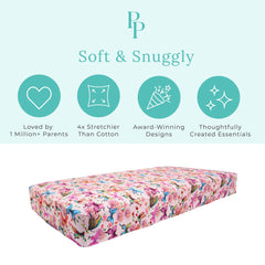 Posh Peanut breathable crib sheet closeup shows cool, smooth viscose fibers.