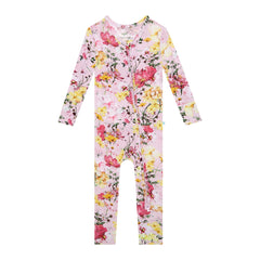 Posh Peanut convertible sleepers footless pajamas pink stripe for easy movement and quick diaper changes