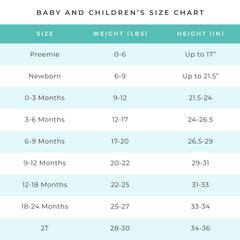 Newborn to toddler sizes with playful prints from Posh Peanut.