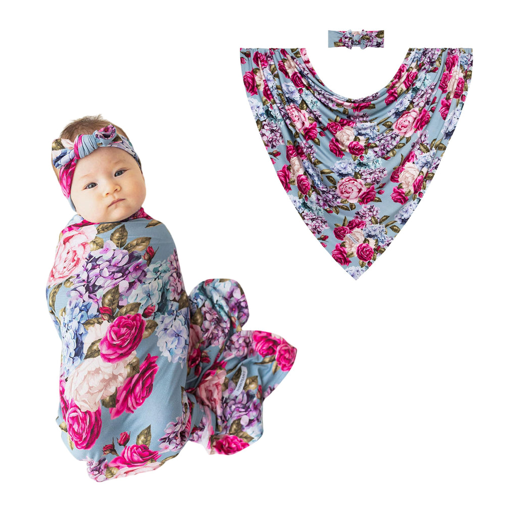 Posh Peanut swaddle blanket in soft bamboo fabric for calm newborn sleep