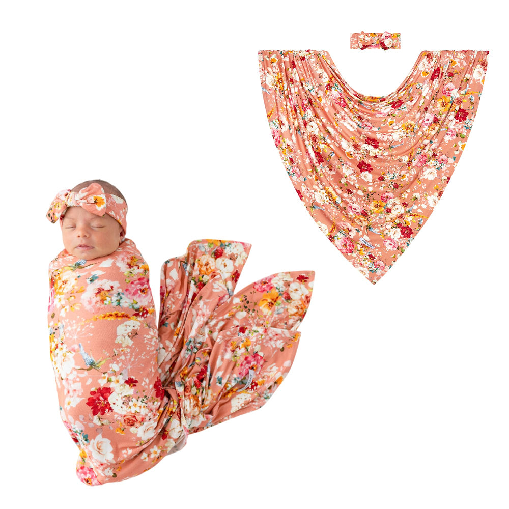 Posh Peanut swaddle-blanket soft-bamboo-viscose for gentle newborn comfort.