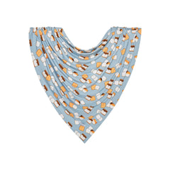 Posh Peanut Marshall swaddle set with beanie, cozy sleep and versatile coverage.