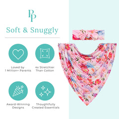 Posh Peanut swaddle doubles as stroller cover for on-the-go comfort.