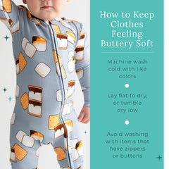 Posh Peanut sleeper with 2-way zipper for top or bottom access.