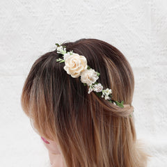 PoshMyra floral headpiece for weddings, parties, and celebrations