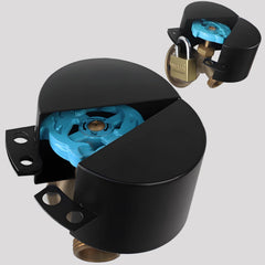 Posnaland outdoor faucet lock cover protects handle from tampering and weather.