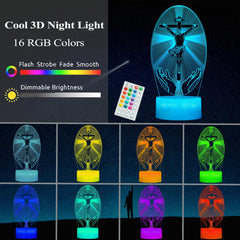 POSSHE Cross 3D Night Light offers 16 colors for customizable mood lighting in any space.