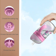 POTATO Toddler Cups leak-proof bite tube with cover for mess-free sipping.