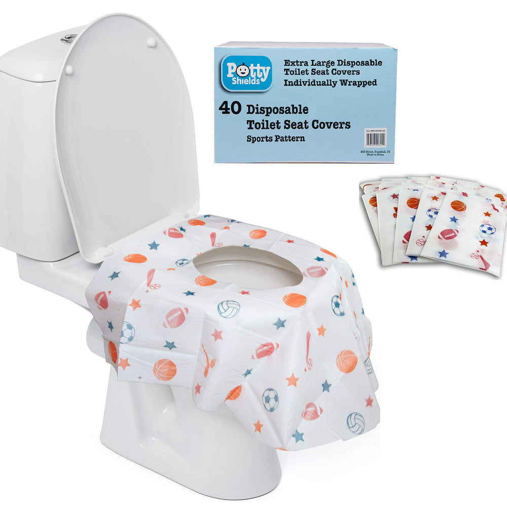 POTTY SHIELDS blue sports pack cover on the go for public restrooms.