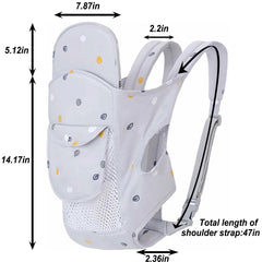 POVENK quick-onboarding-one-minute-use-grey enables fast, stress-free baby wearing.