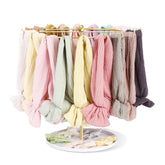 POVETIRE baby headband holder metal rack keeps headbands organized and easily accessible.