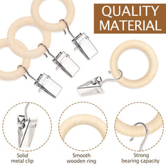 POVETIRE bows display wood ring with clip for space saving