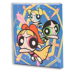 Powerpuff Girls Blossom–Bubbles–Buttercup action canvas adds playful energy to playroom
