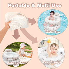 POZMTIORE inflatable baby seat safety fence prevents tipping during sitting