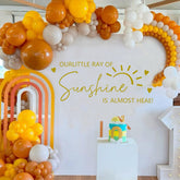 PQQIEE Our Little Ray of Sunshine decal sign adds warm shine to baby shower decor