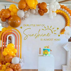 PQQIEE Our Little Ray of Sunshine decal sign adds warm shine to baby shower decor