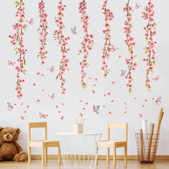 Prabahdak pink cherry blossom wall sticker highlights soft blooms for cozy spaces.