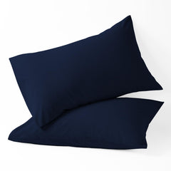 Prajwal Linen toddler pillowcase 12x16 navy with zipper keeps pillow secure