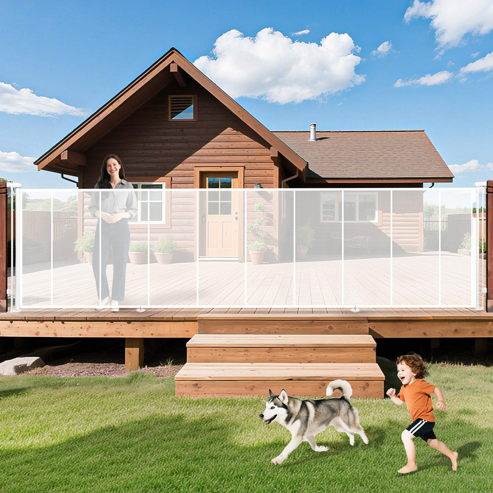 Pravoluxmax 275 retractable gate mesh covers wide openings clearly
