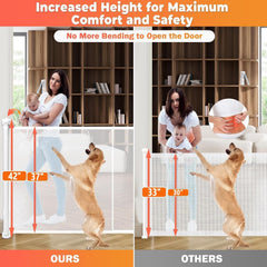 Pravoluxmax 37-inch tall gate promotes easy one-hand operation at entrances