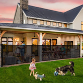 Pravoluxmax retractable gate fully extended covers wide openings safely.