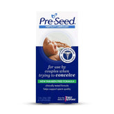 Pre-Seed 40g tube showing moisture-friendly formula for intimate use