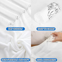 Preboun white flannel blanket close-up showing skin-friendly texture.