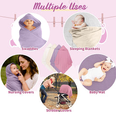 Preboun four layer muslin cotton for plush absorbency.