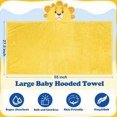 Preboun red fox hooded towel for cozy drying